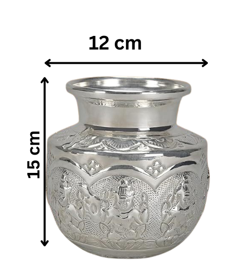 Ashta Lakshmi Design Pooja Kalash 15 Cms