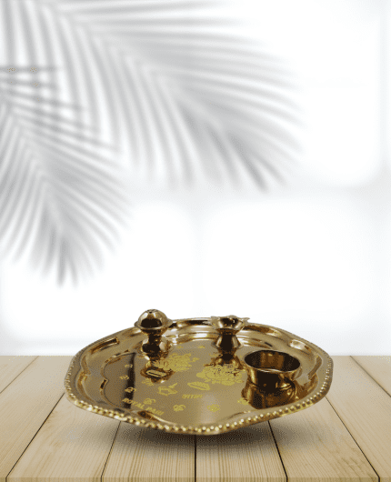 Brass Puja Thali Set with Complete Puja Essentials