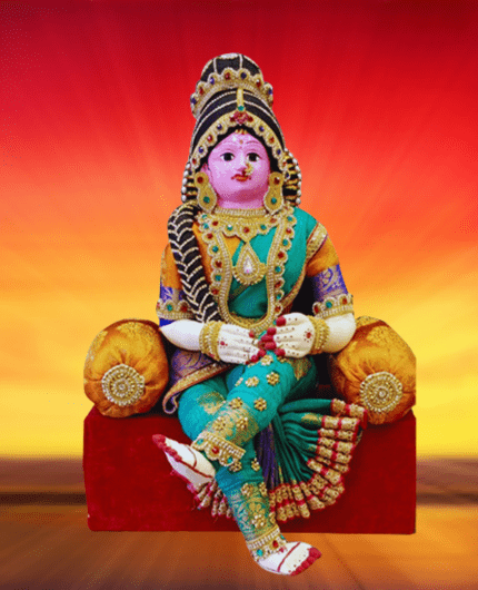 varamahalakshmi amman idol with decoration