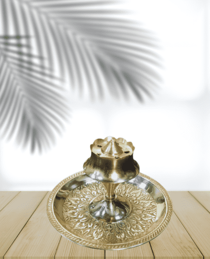Agarabatti Stand for Pooja Room - Incense Sticks Stand with Ash Catcher