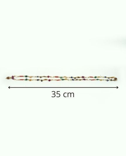 Crystal Design Garland Mala for God Photo Frames