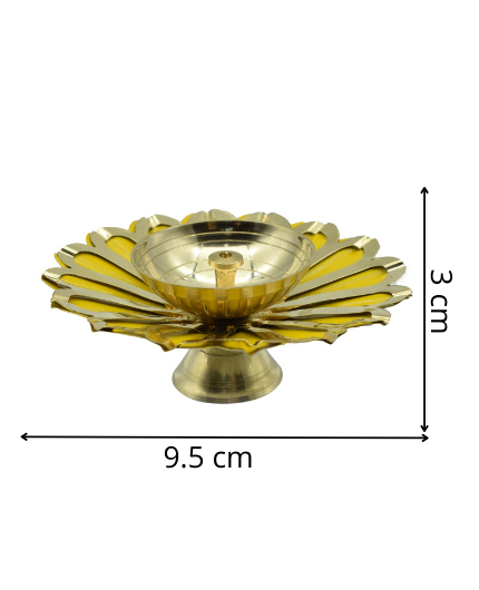 Lotus Brass Diya for Puja Room