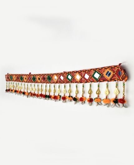 Toran with Mirror Work Multi-Color Hanging for Door