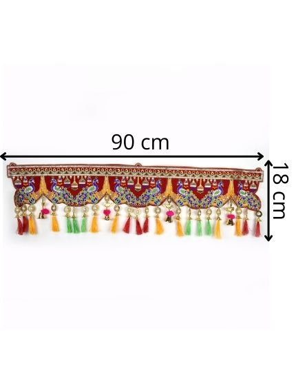 Velvet Peacock Design Toran Bandarwal