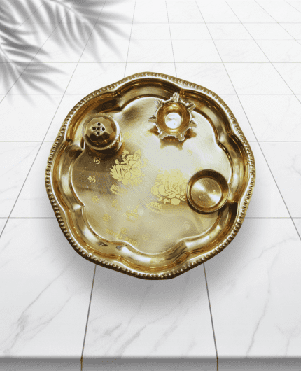 Brass Puja Thali Set with Complete Puja Essentials