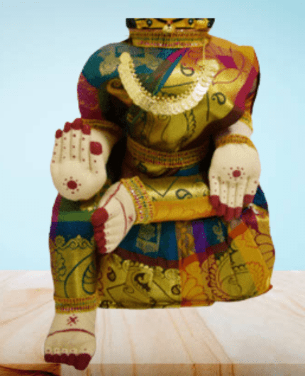 Varamahalakshmi Idol Multi Color Saree