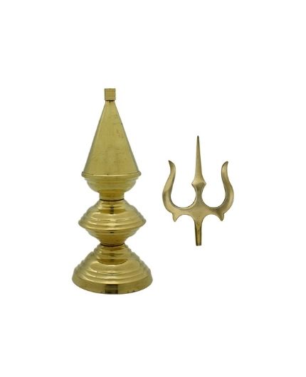 Brass Trishul Mandir Shikhar Temple Top Gumbad Dom Kalash