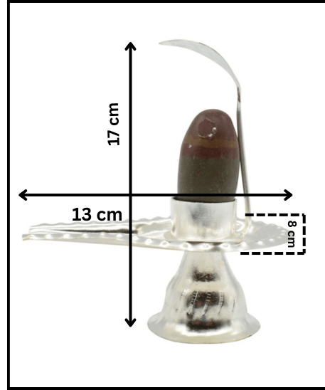 Rudraksha Narmadeshwar Shivling Jalhari Silver( 7 inch )