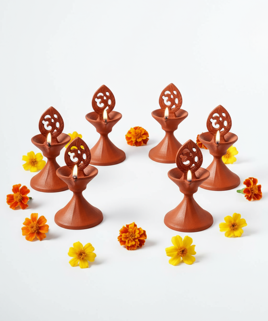 Water Sensor LED Diya (Pack of 6) | 8x8x14 cm