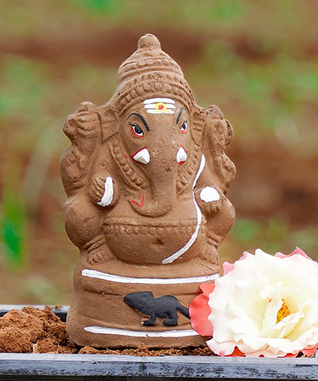 Eco Friendly Plantable Ganesha Idol -6 Inch