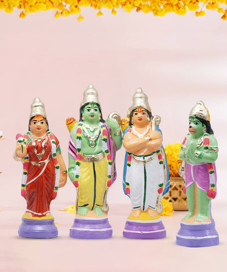 Ram Lakshman Sita Anjaneya Set of 4 Golu Dolls for Navratri
