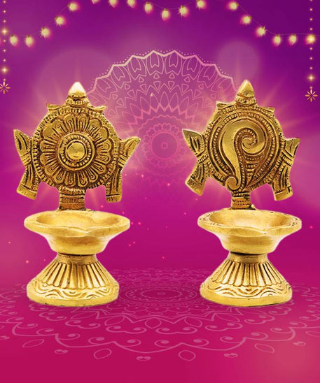 Shanku Chakra Diya Oil Deepam