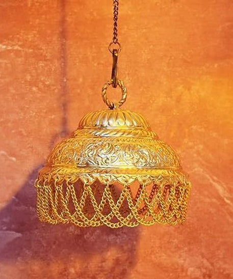 Brass Chatra Chattar for God and Temple with Attached Hook for Home & Puja Room Decorative Showpiece