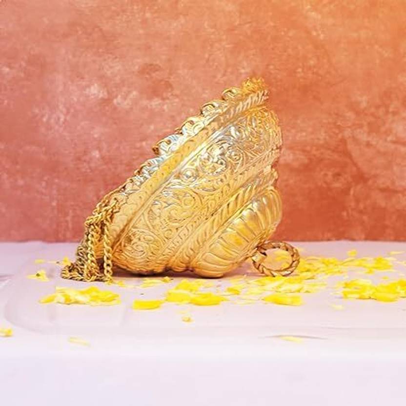 Brass Chatra Chattar for God and Temple with Attached Hook for Home & Puja Room Decorative Showpiece