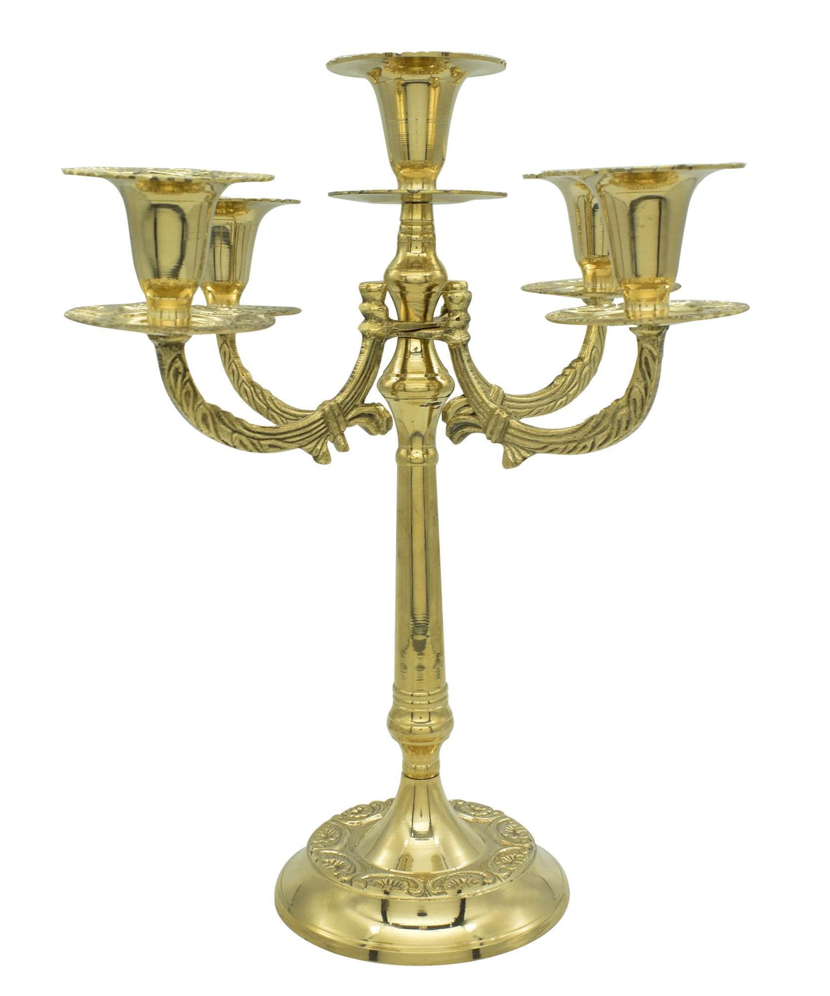 Brass Mughal Candle Stand