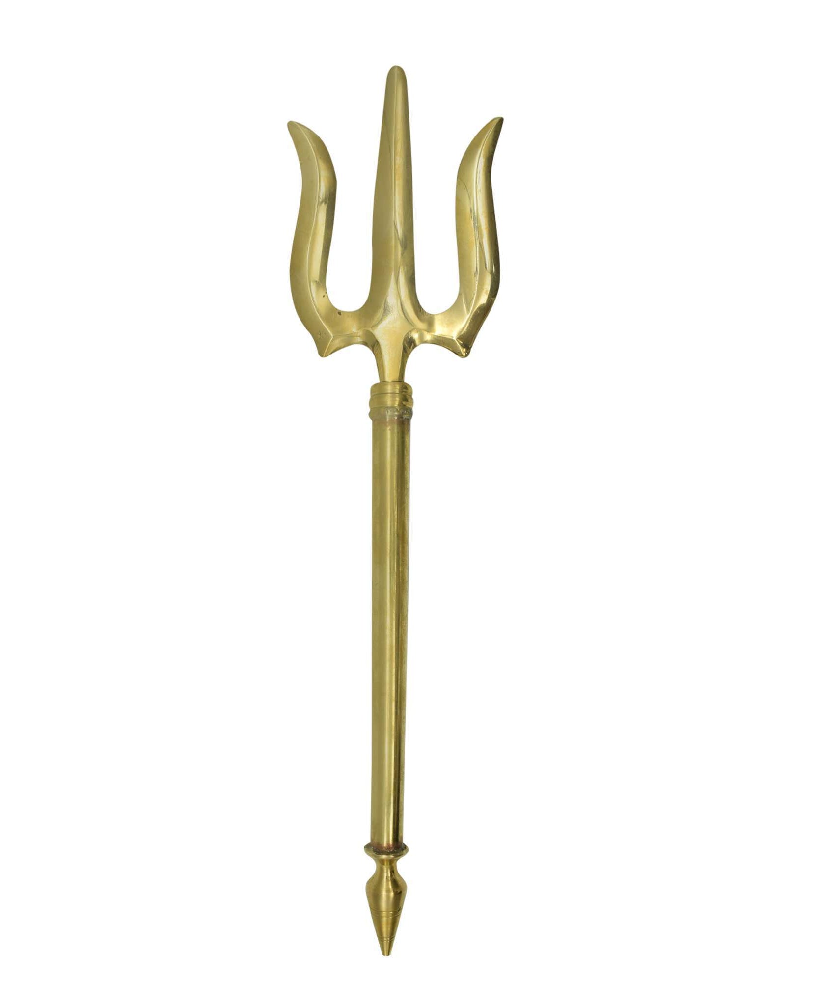 Brass Shiva Trishul Stand for Pooja Brass Stand