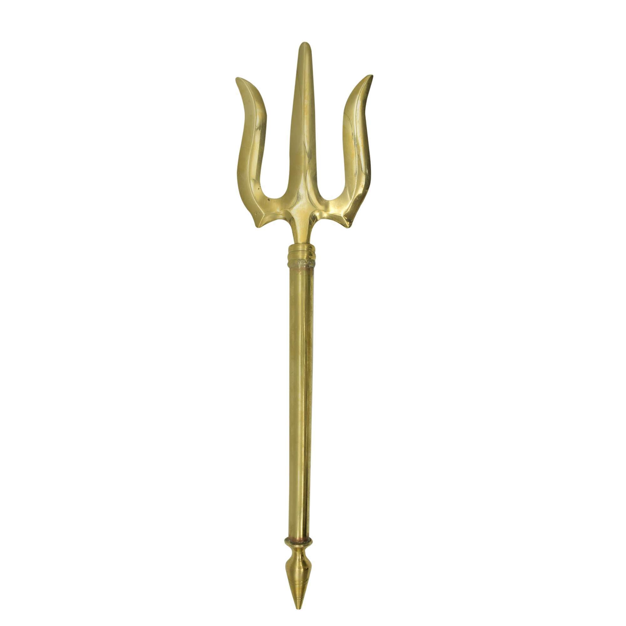 Brass Shiva Trishul Stand for Pooja Brass Stand