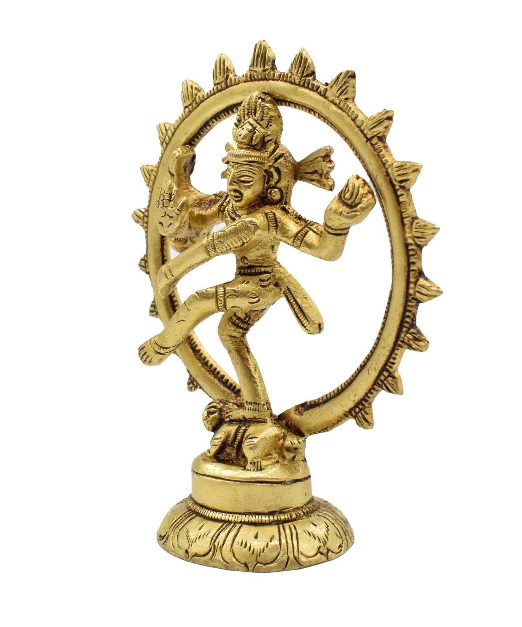 Natraj Statue Brass Showpiece - Shiva Dancing Nataraja Idol