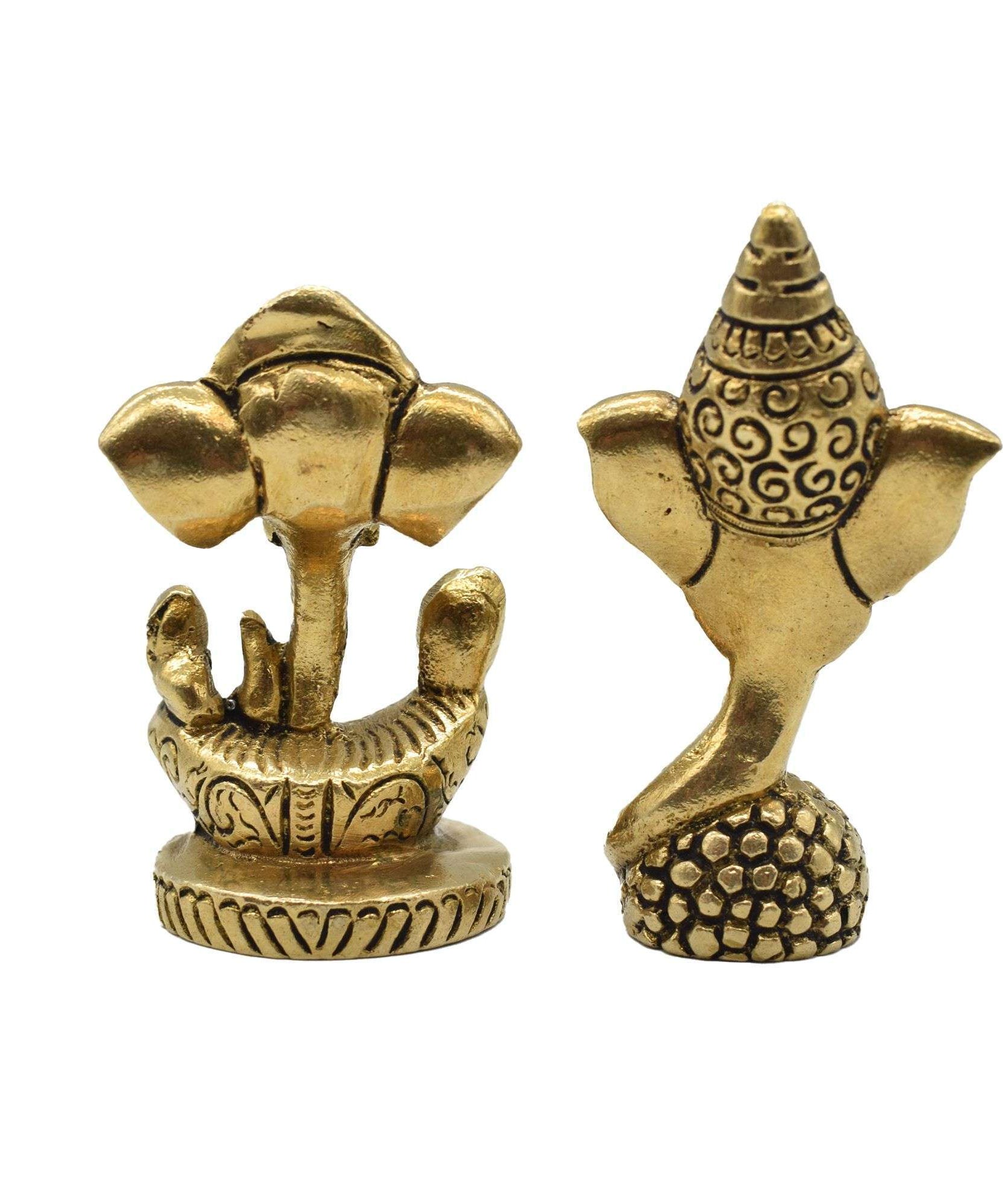 Brass Ganesh Idols Set