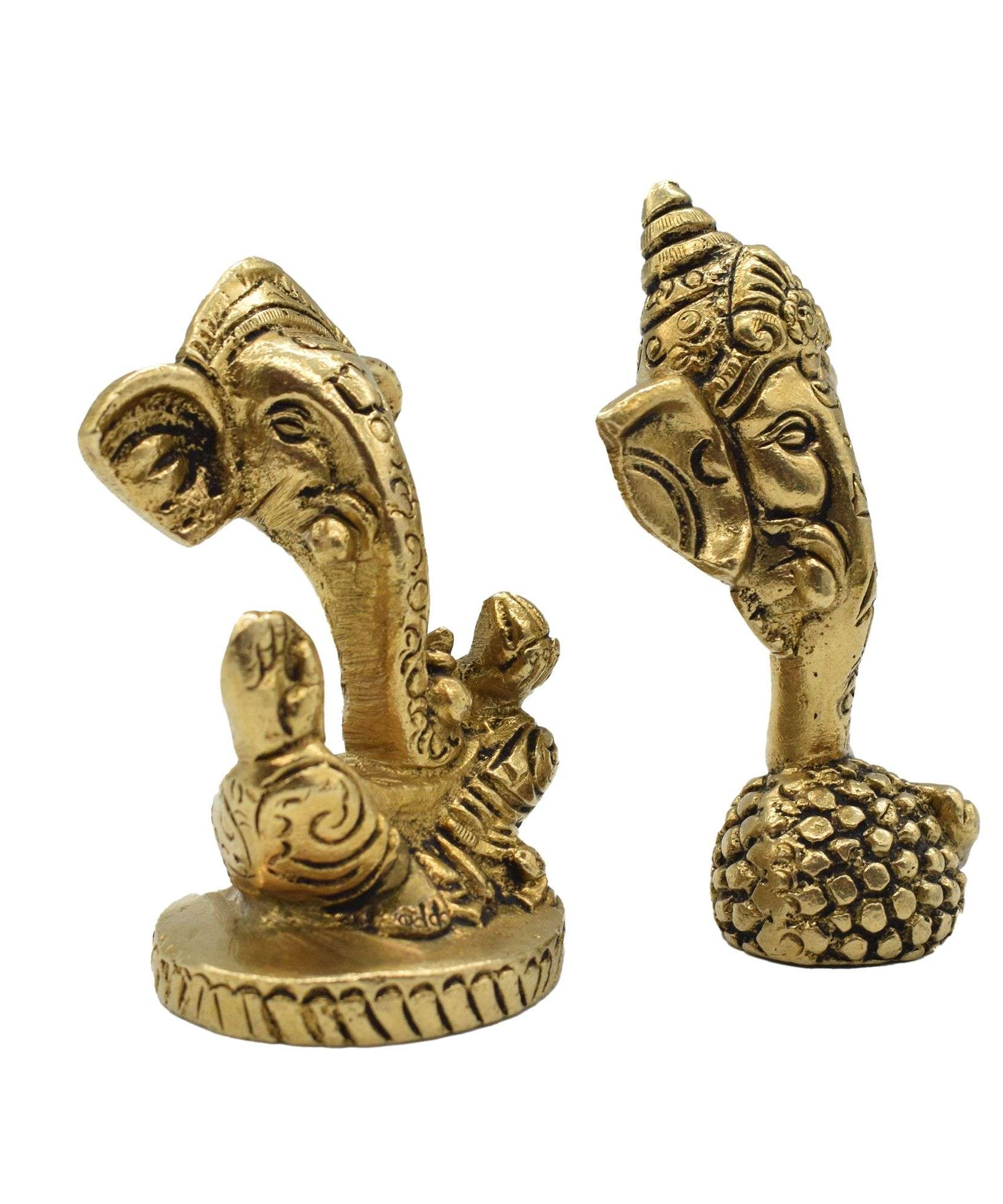 Brass Ganesh Idols Set