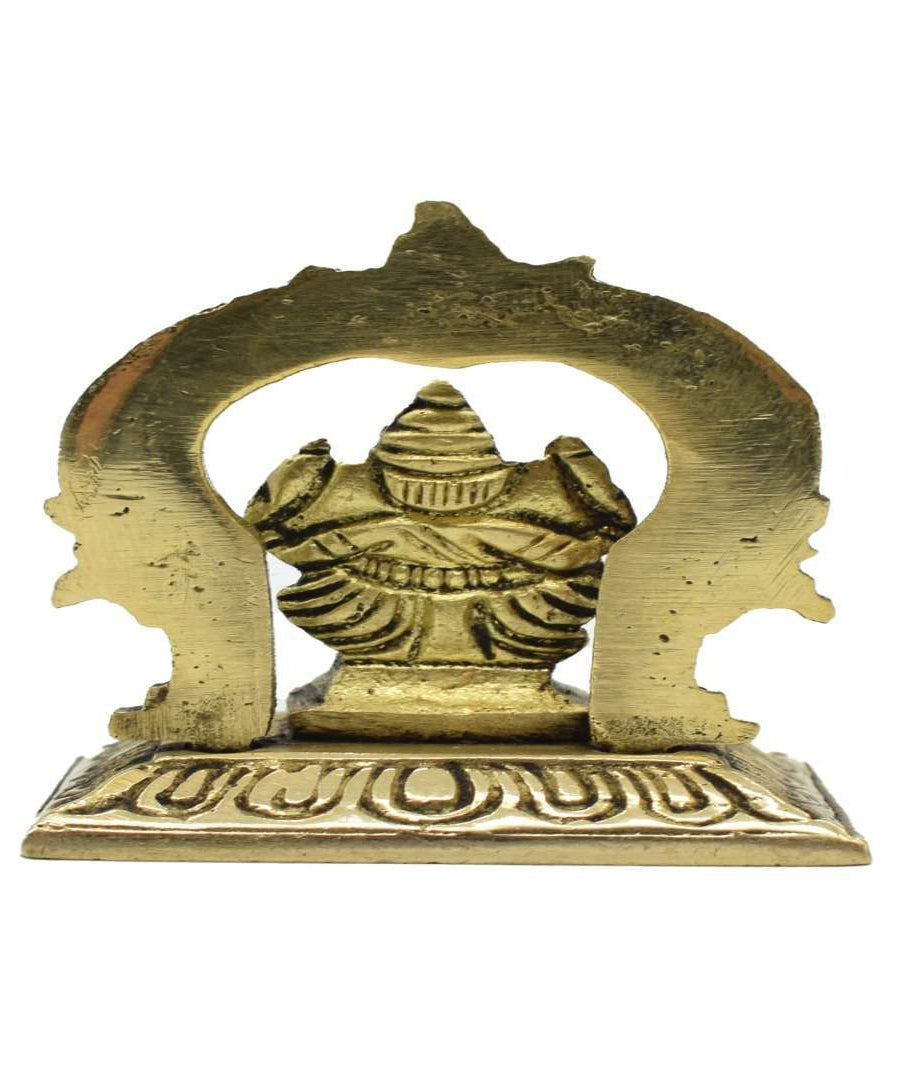 Brass Ganesh Idol with Prabhavali