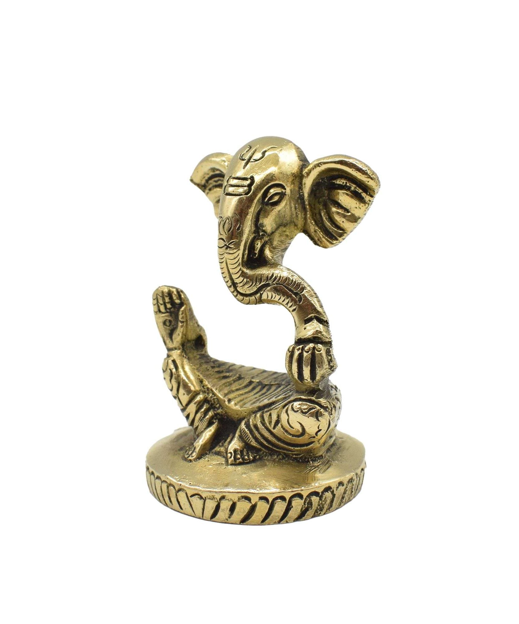 Brass Ganesha Sitting for home decor/ Gifting