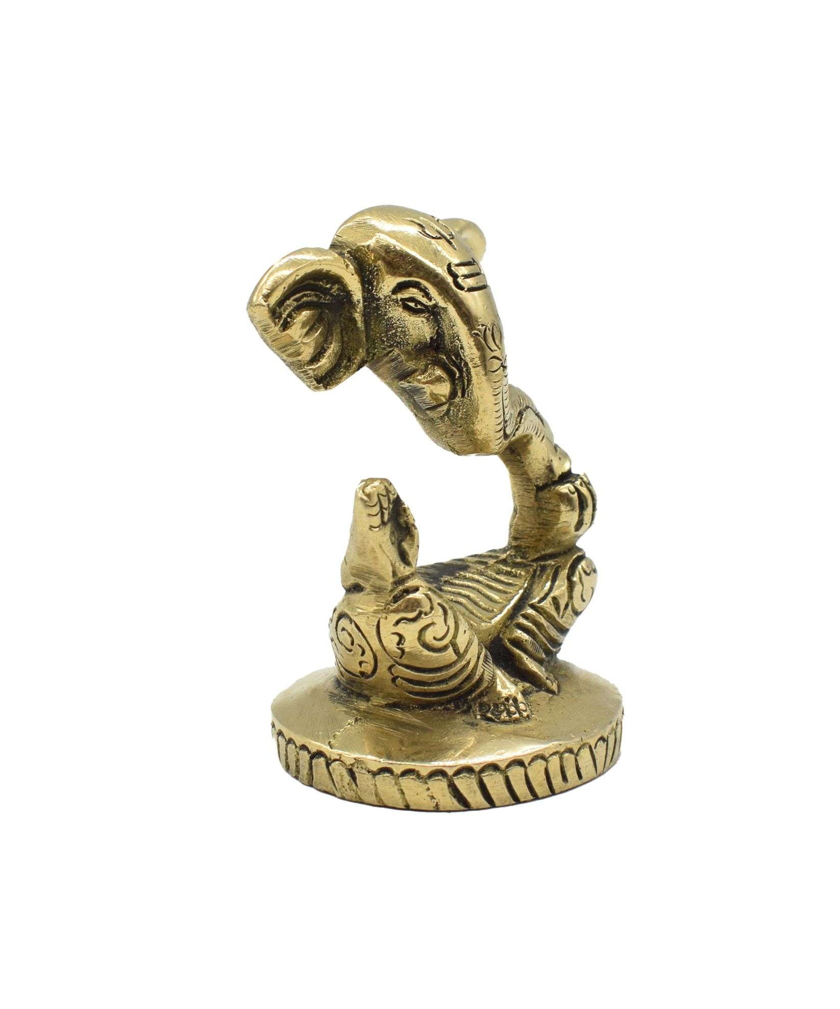 Brass Ganesha Sitting for home decor