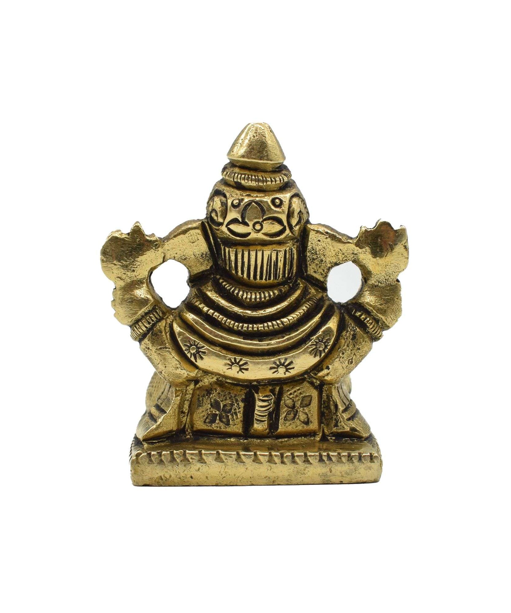 Sitting Brass Ganesha Idol