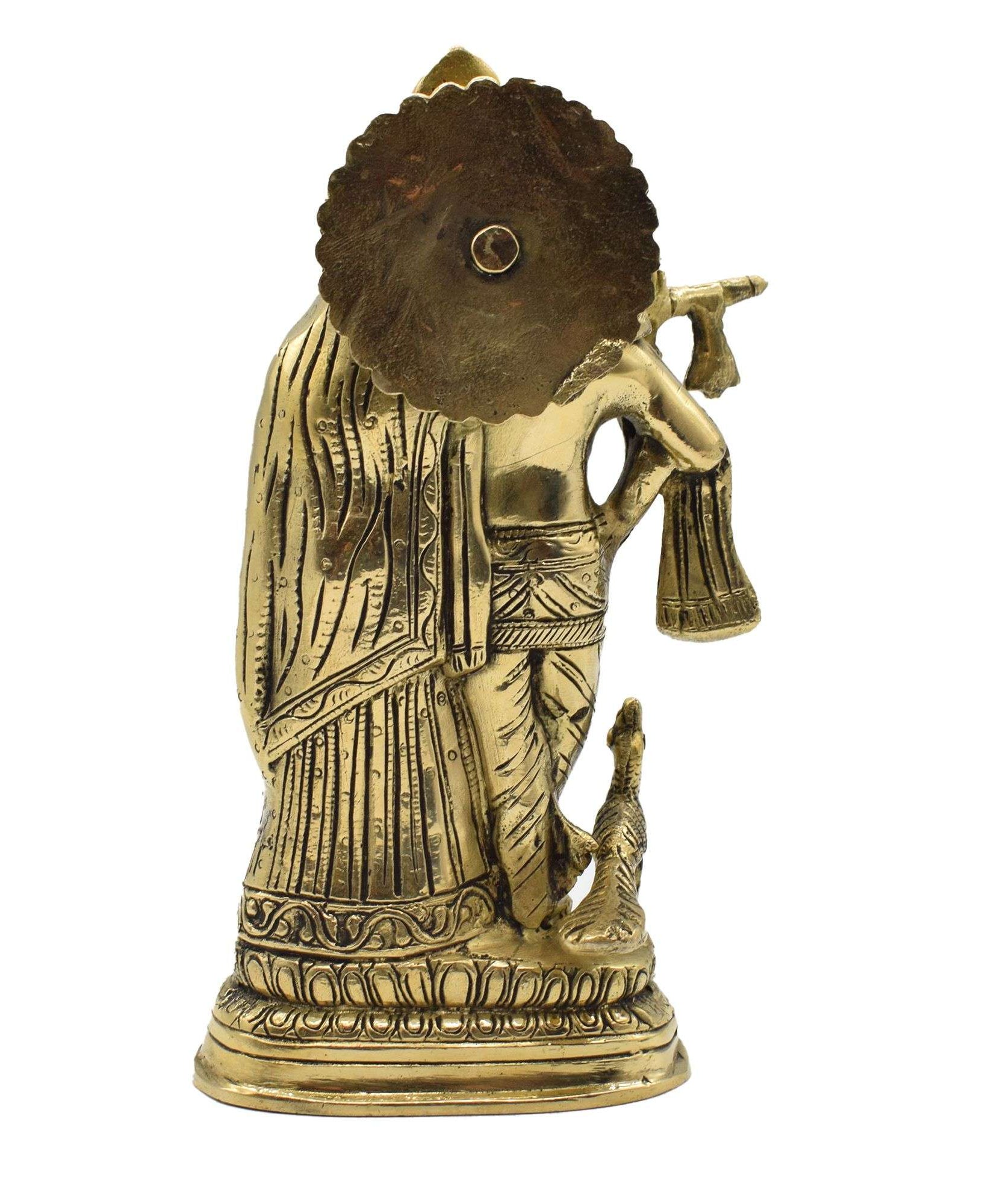 Radha Krishna standing playing flute