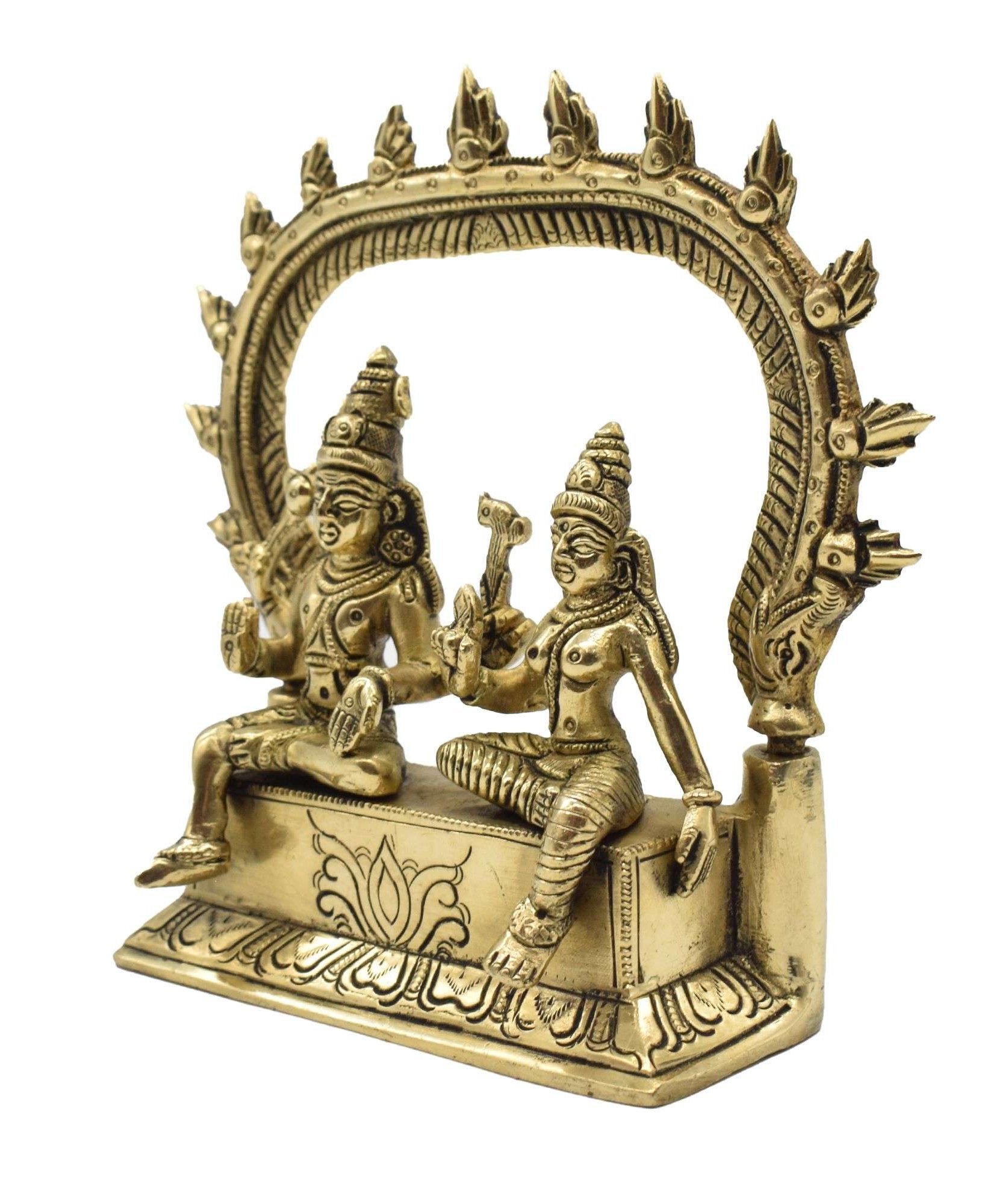 Shiva and Parvati Brass Anitique showpiece