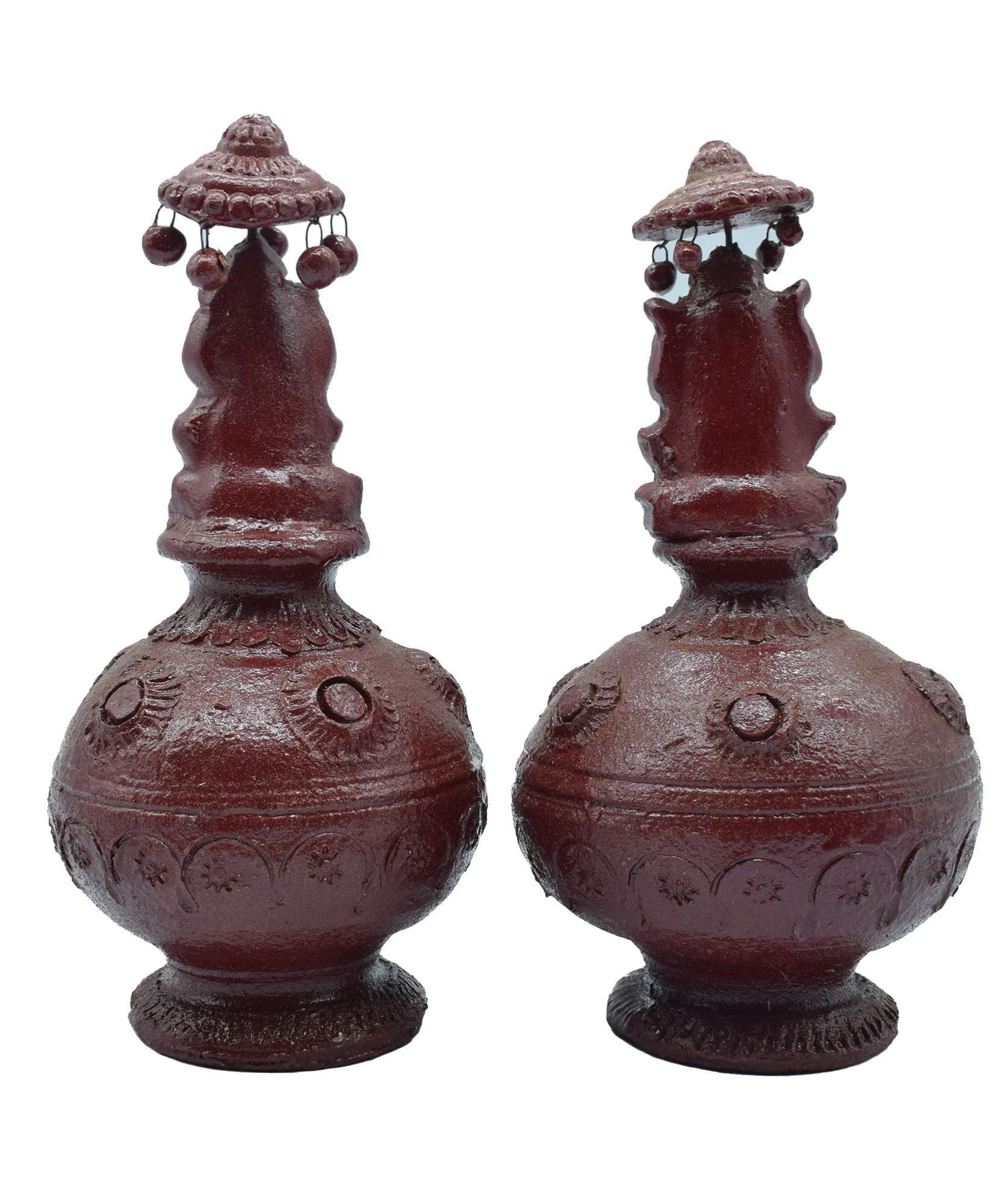 Brown Color Mud Diya Deepam for Pooja Room