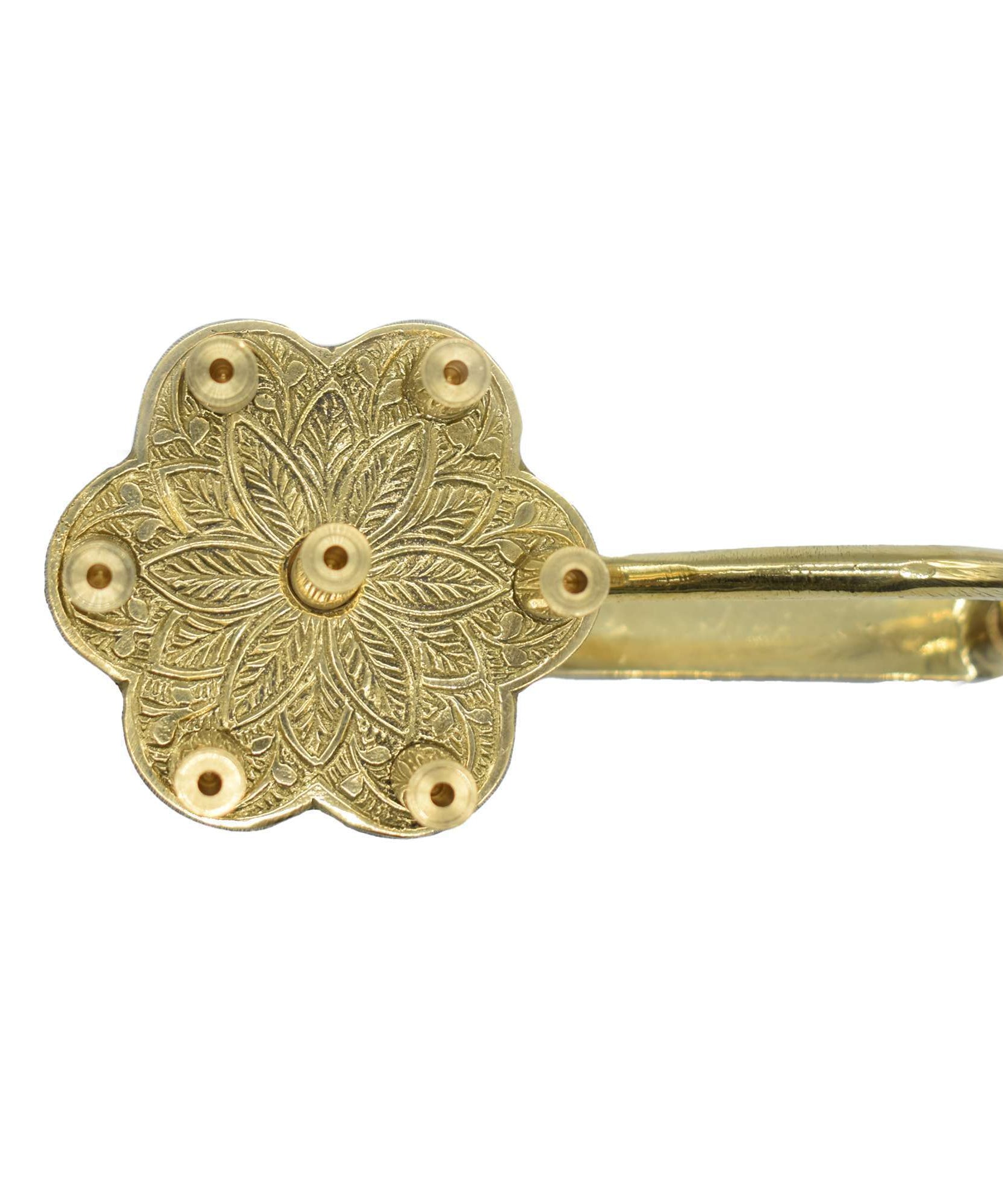 Long Wicks Arati Brass Diya For Puja with Handle