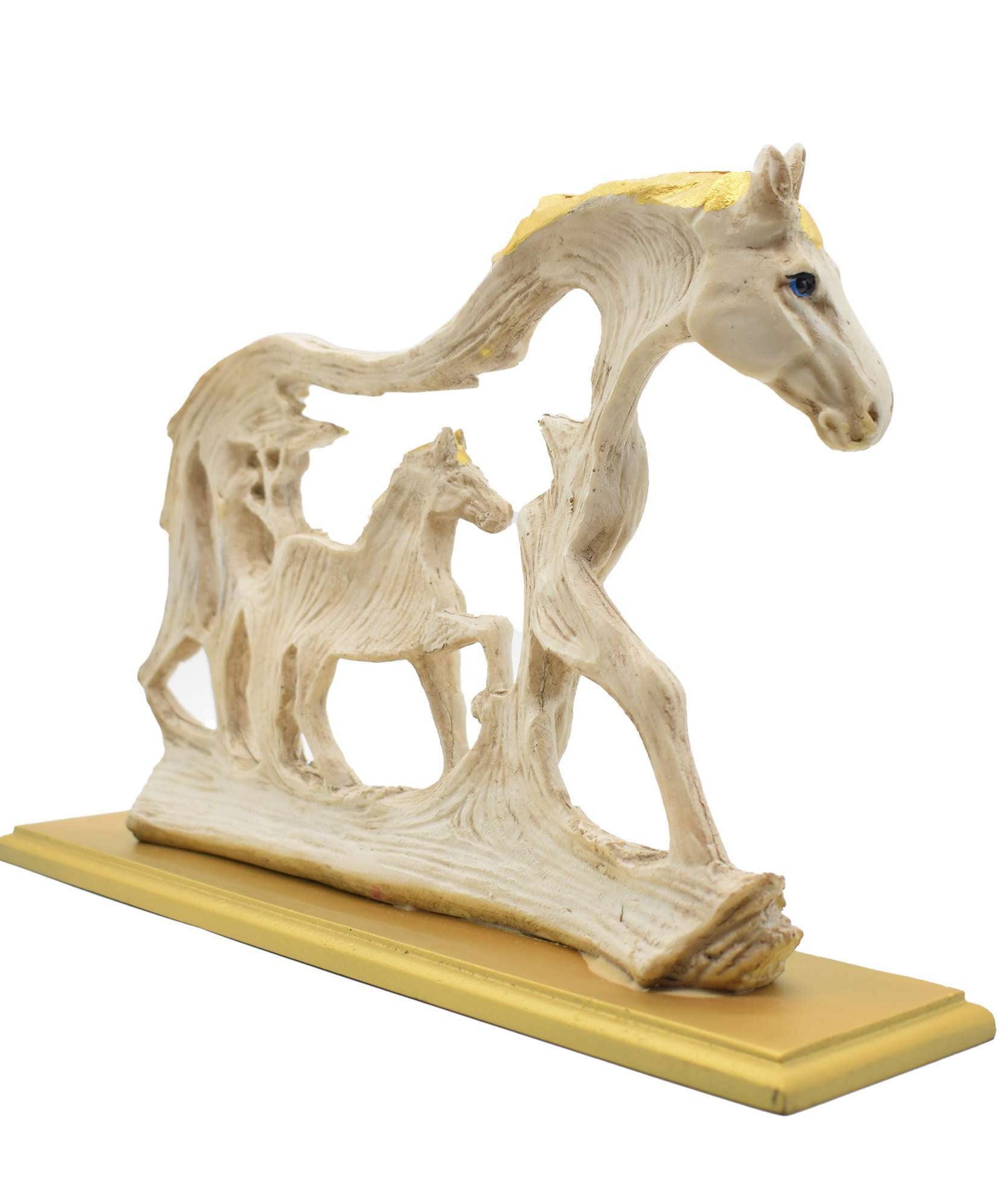 PujaNPujati Horse Statue Showpiece with Baby Animal Figurine