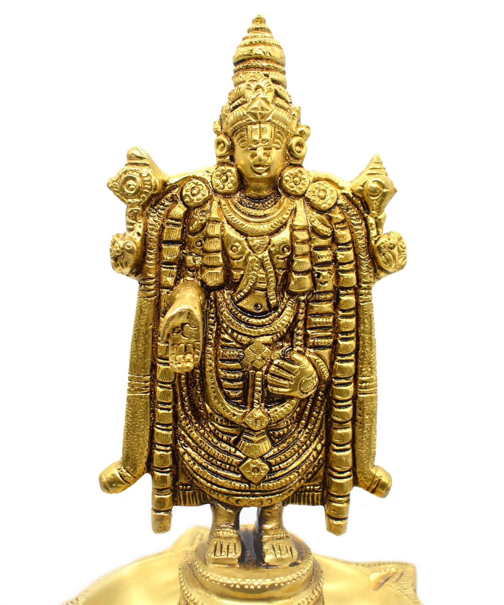 Tirupati balaji Brass Long Diya lamp