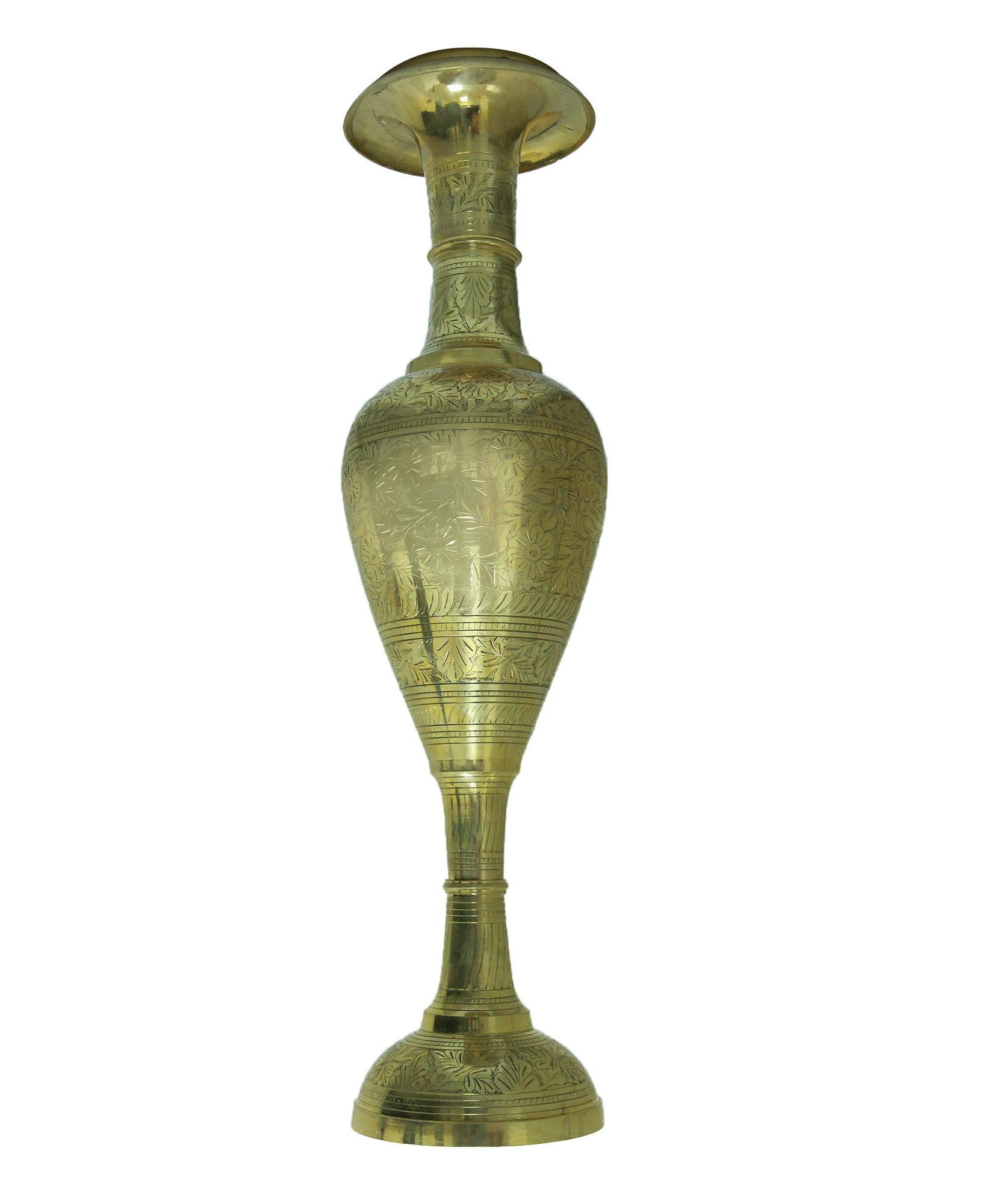 Brass Flower Vase decorative 3 feet height.