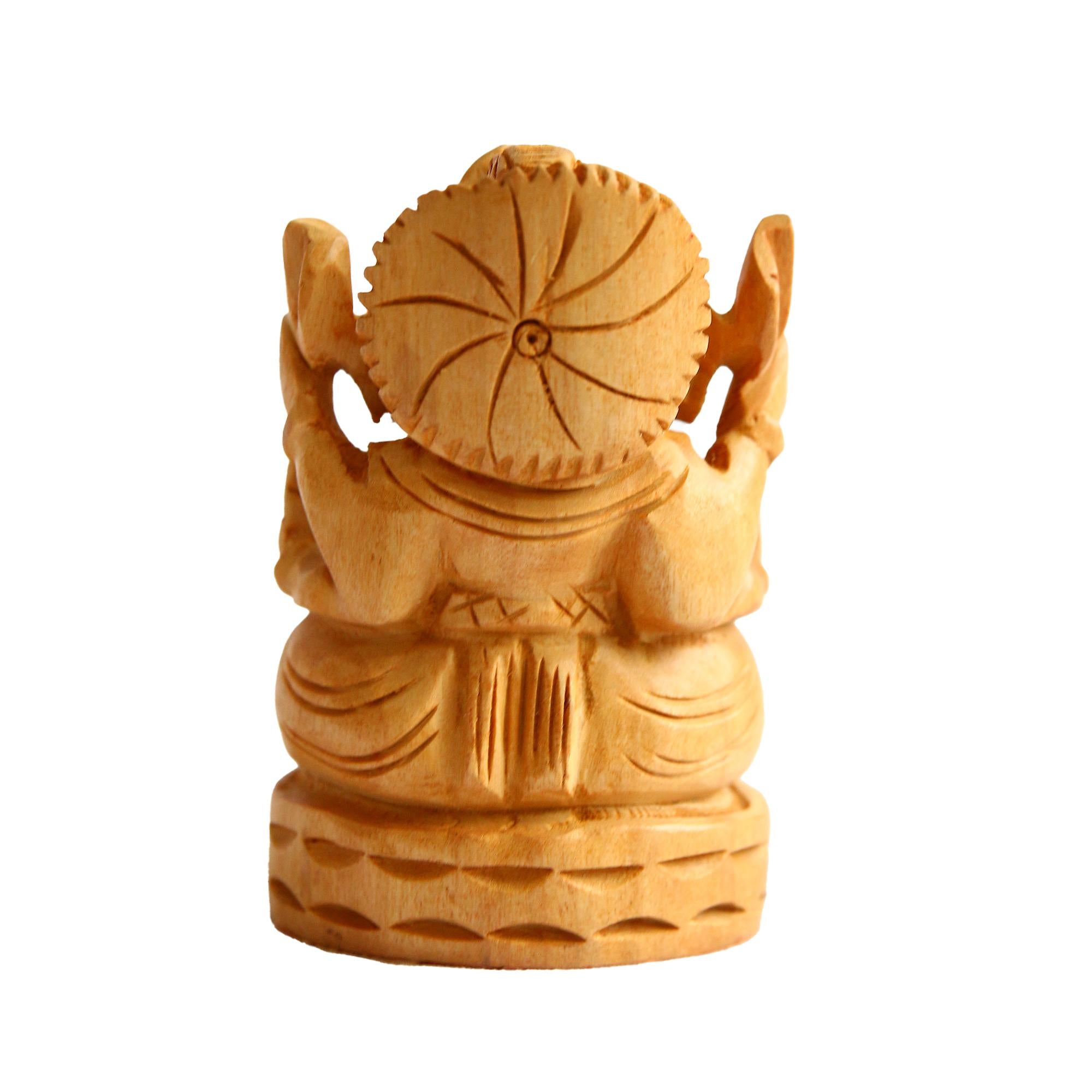 Channapatna Wooden Ganesha Statue Craved 6 CM Height