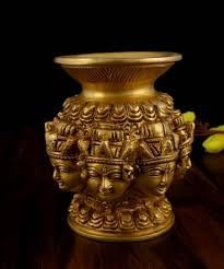 Brass Astha Lakshmi Kalash
