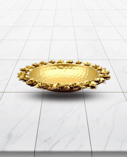 Brass Flower Urli Bowl, Traditional Bowl for Flower Decoration.