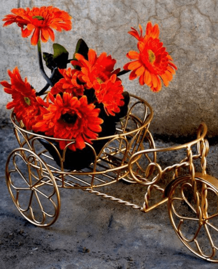 Metal Cycle Planter Stand Flower Pot