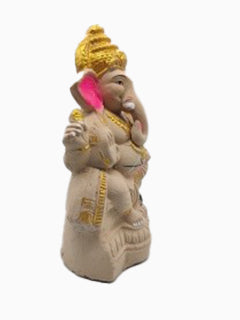 Eco Friendly Ganesha in Grey with Left Trunk- 9 inch