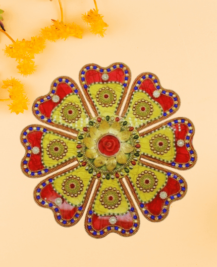 Apple Design Acrylic Rangoli Set Decorations