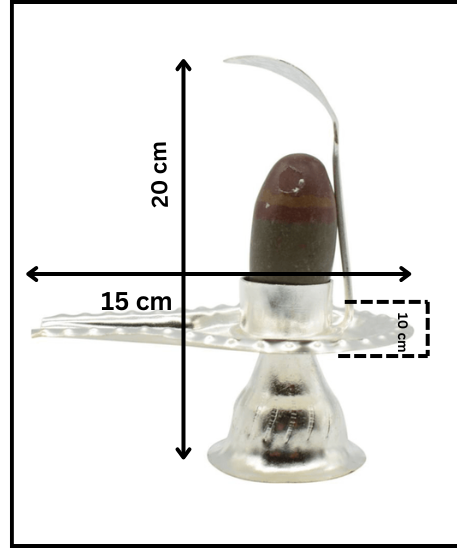 Rudraksha Narmadeshwar Shivling Jalhari Silver( 9- Inch)