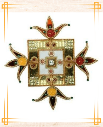 Apple Design Acrylic Rangoli Set Decorations for Floor