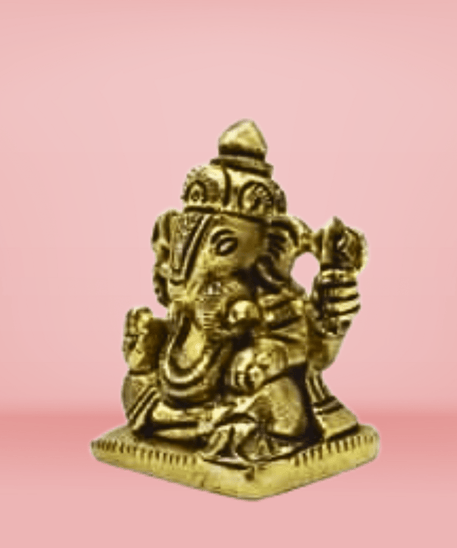Sitting Brass Ganesha Idol