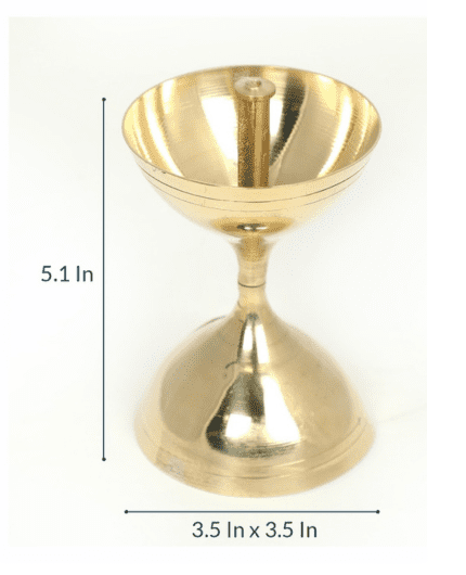 Nanda Deepa Brass Diya Lamp- Puja N Pujari