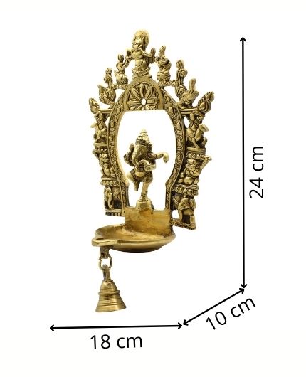 Ganesh Hanging Diya with Bell