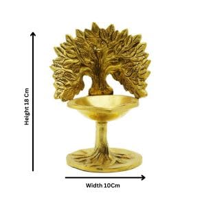 Brass Kalpavriksha Tree with Diya
