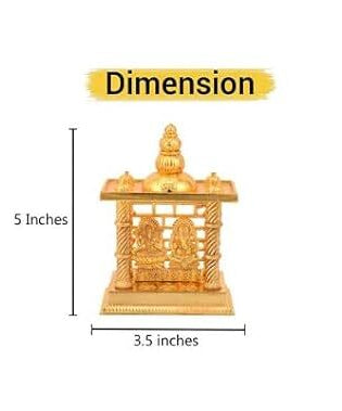 Gold Plated Laxmi Ganesha Temple Size