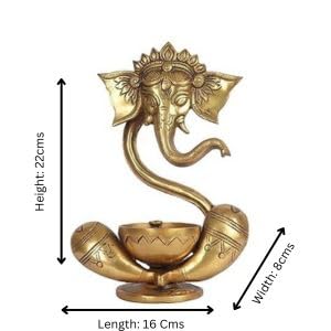 Brass Ganesh Akhand Diya