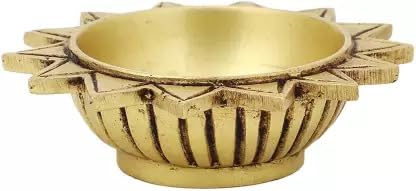 Brass Diya for Pooja Sun Shaped Pack of 2